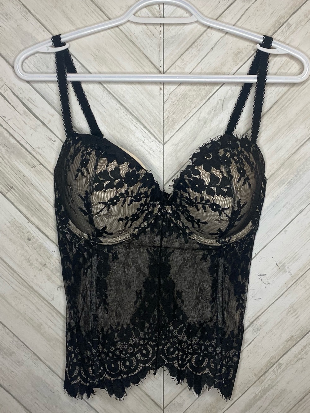 Victoria's Secret Black Lace Bustier Camisole